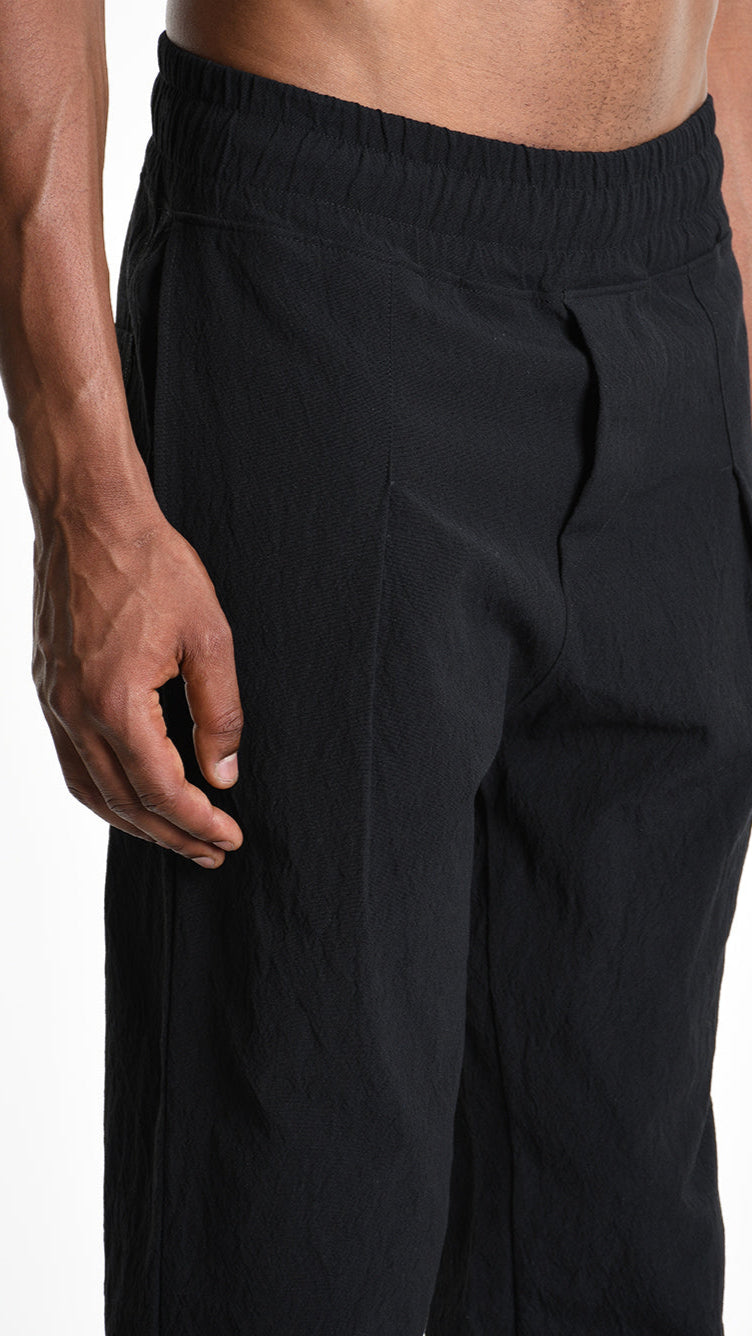 A33M M101425 TROUSER Comfort Cotton Jacquard Black