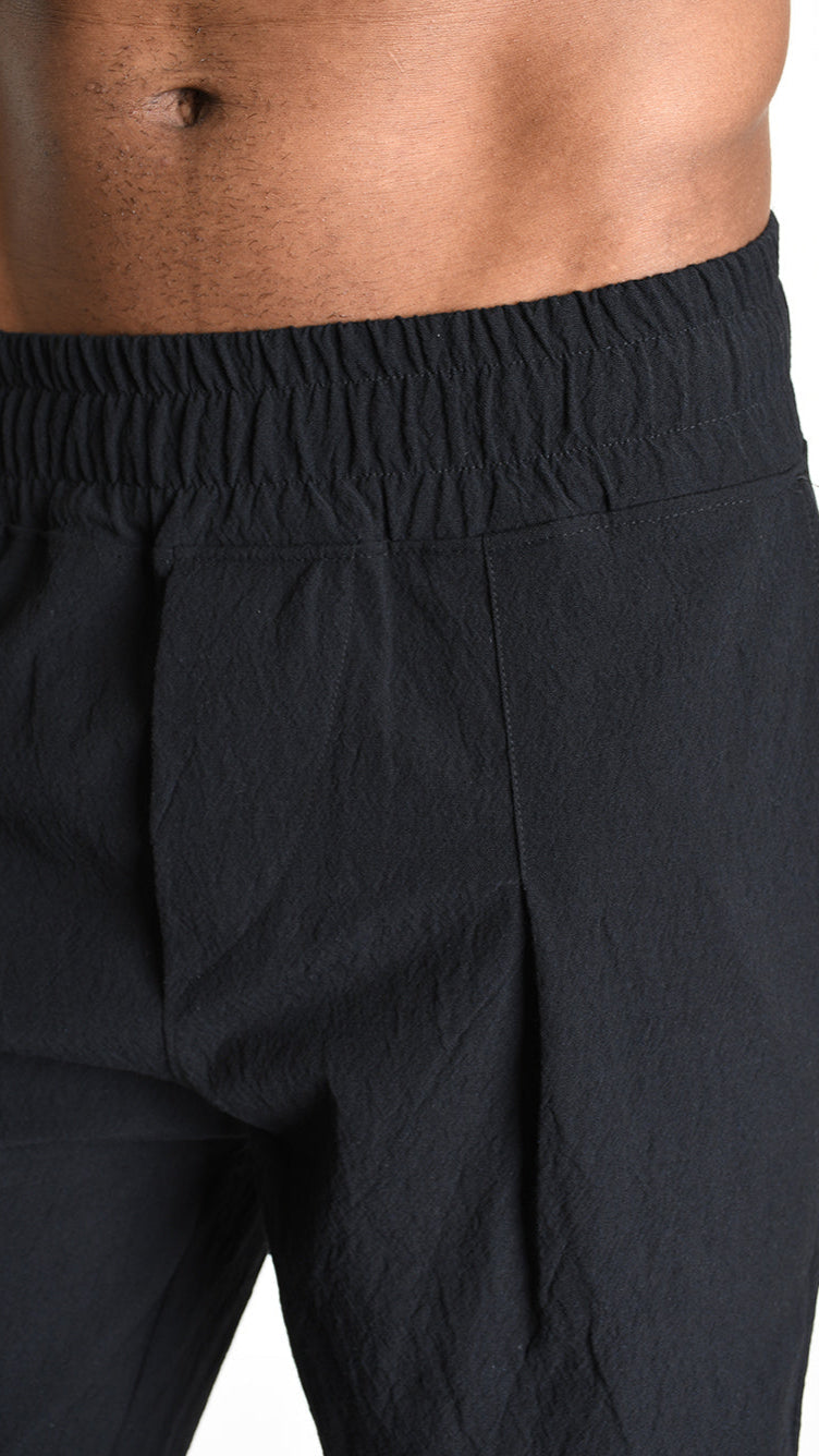 A33M M101425 TROUSER Comfort Cotton Jacquard Black