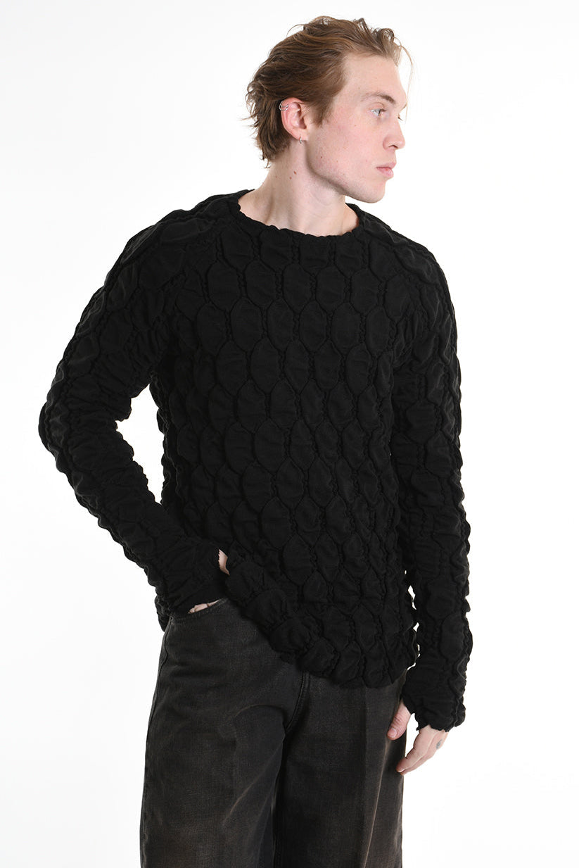 3M M1156 SWEATER Regular Jersey Embossed 360gr Black LA HAINE INSIDE US