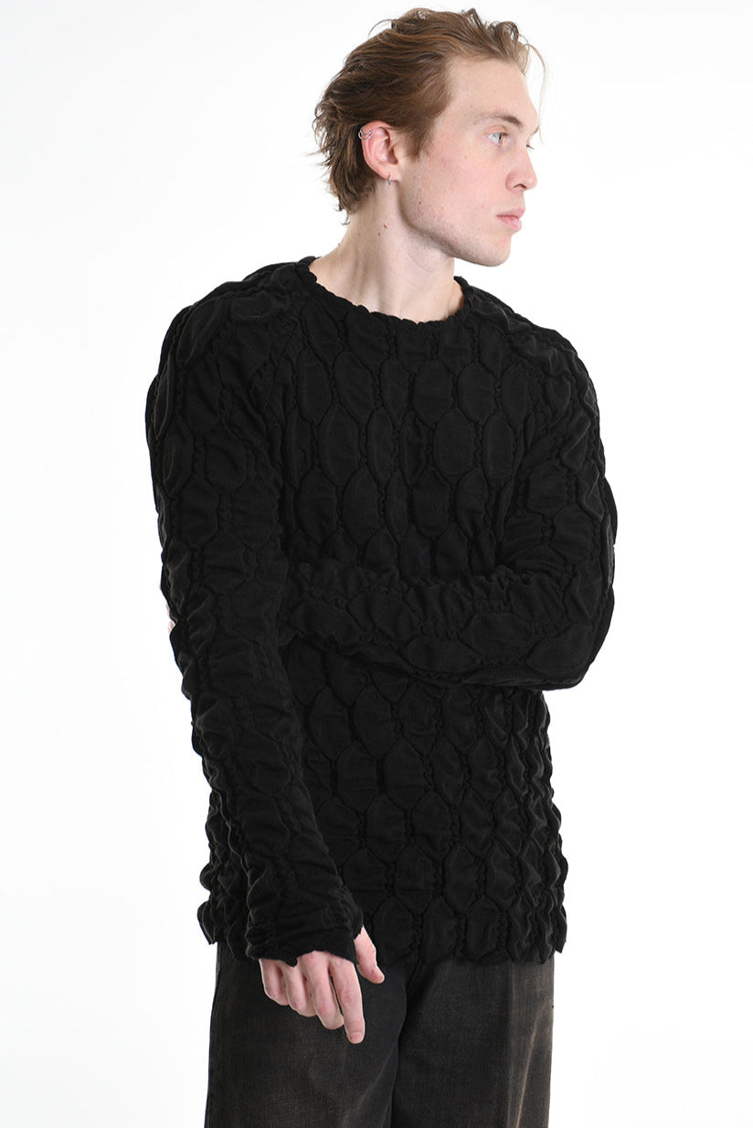 3M M1156 SWEATER Regular Jersey Embossed 360gr Black LA HAINE INSIDE US