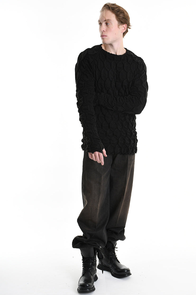 3M M1156 SWEATER Regular Jersey Embossed 360gr Black LA HAINE INSIDE US