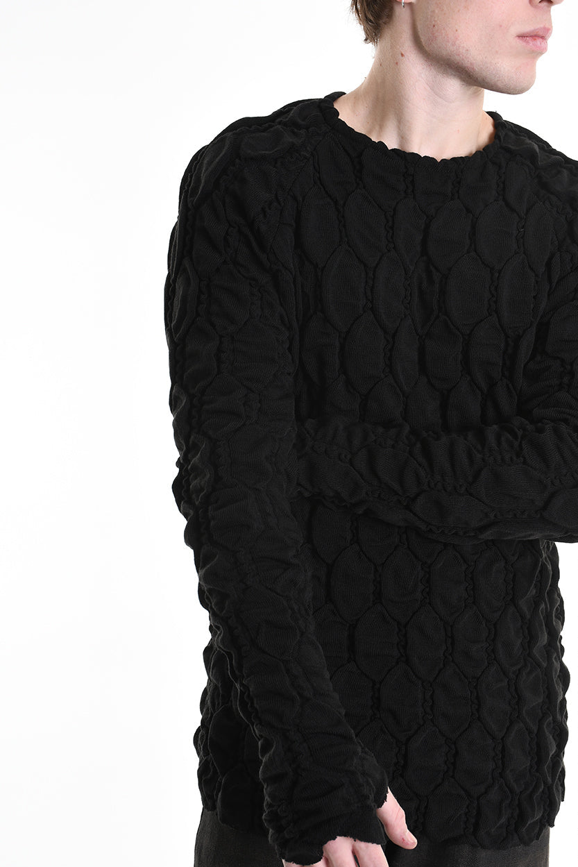 3M M1156 SWEATER Regular Jersey Embossed 360gr Black LA HAINE INSIDE US