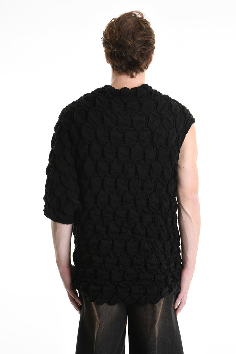 3M M1157 SWEATER One Sleeve Jersey Embossed 360gr UNISEX Black LA HAINE INSIDE US