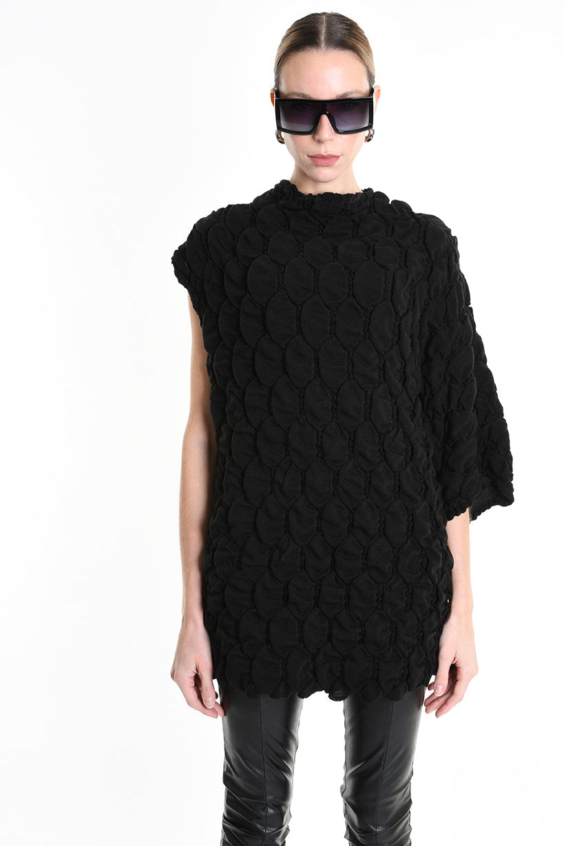 3M M1157 SWEATER One Sleeve Jersey Embossed 360gr UNISEX Black LA HAINE INSIDE US