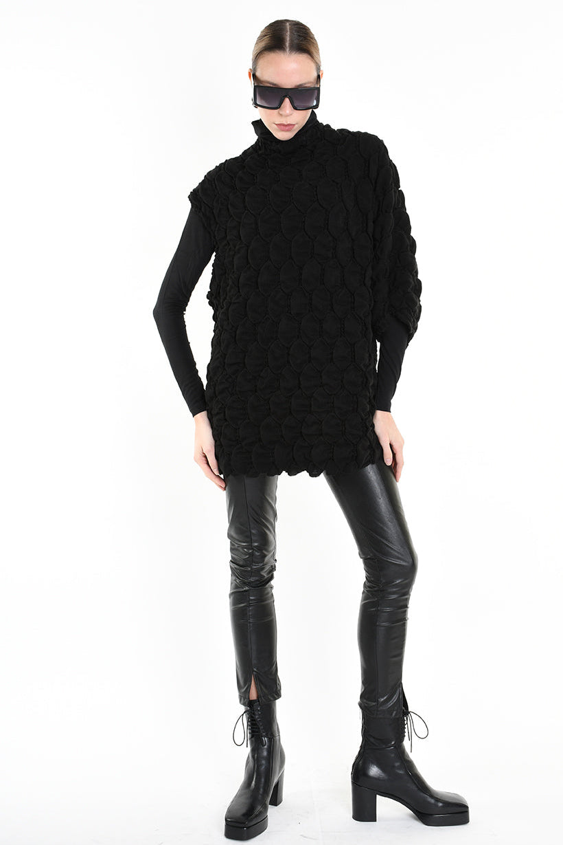 3M M1157 SWEATER One Sleeve Jersey Embossed 360gr UNISEX Black LA HAINE INSIDE US