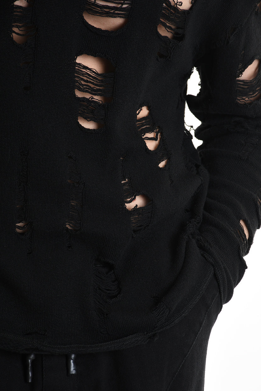 3M M1160 SWEATER Comfort Wool Blend Breakages 300gr Black LA HAINE INSIDE US