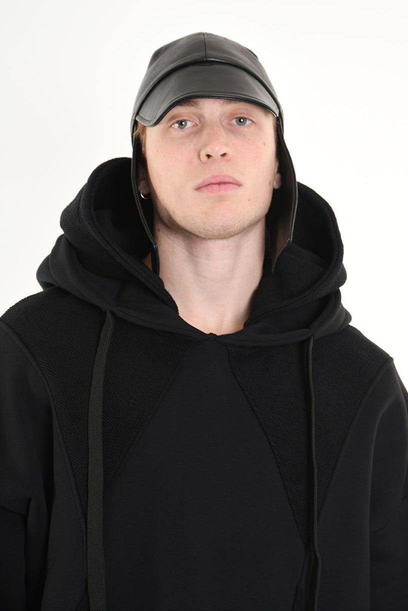 3M M1163 OVERSIZE SWEATSHIRT 480gsm Cotton with Inside-Out Inserts Black LA HAINE INSIDE US