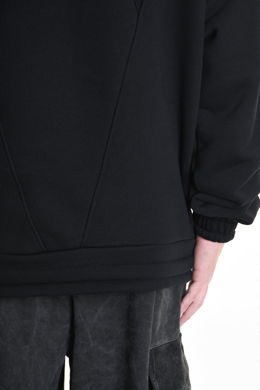 3M M1163 OVERSIZE SWEATSHIRT 480gsm Cotton with Inside-Out Inserts Black LA HAINE INSIDE US