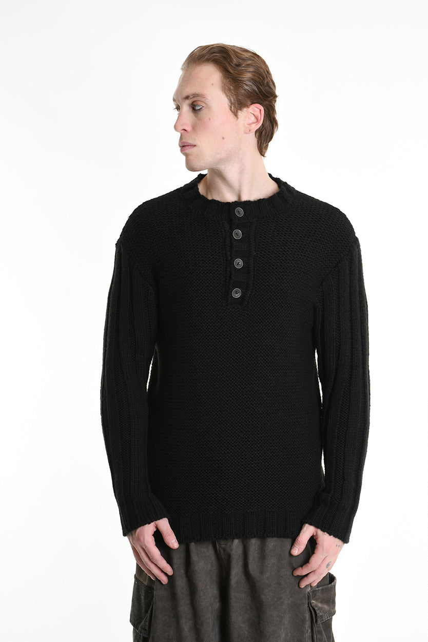 3M M1198 SERAFINO REGULAR KNITWEAR Gauge 3 Black LA HAINE INSIDE US