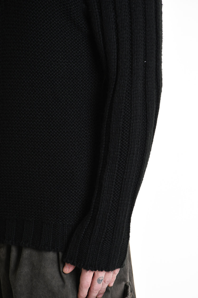 3M M1198 SERAFINO REGULAR KNITWEAR Gauge 3 Black LA HAINE INSIDE US