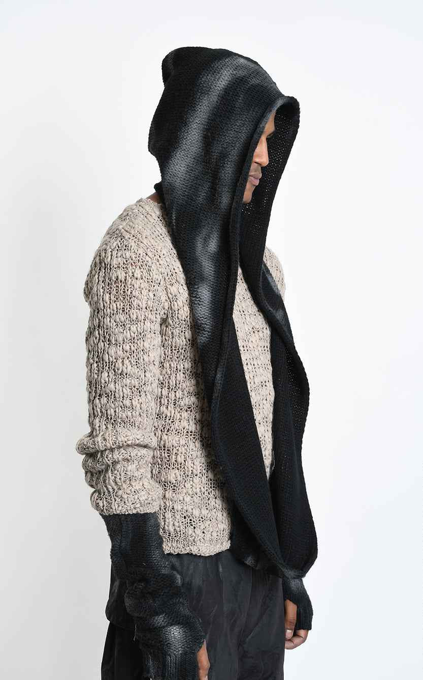 3M M1371 HOOD/SCARF Knitted Fineness 03 Spray Treatment UNISEX M Black