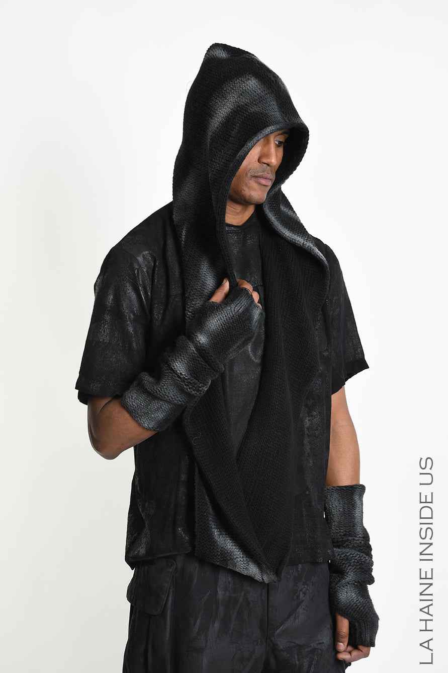 3M M1371 HOOD/SCARF Knitted Fineness 03 Spray Treatment UNISEX M Black