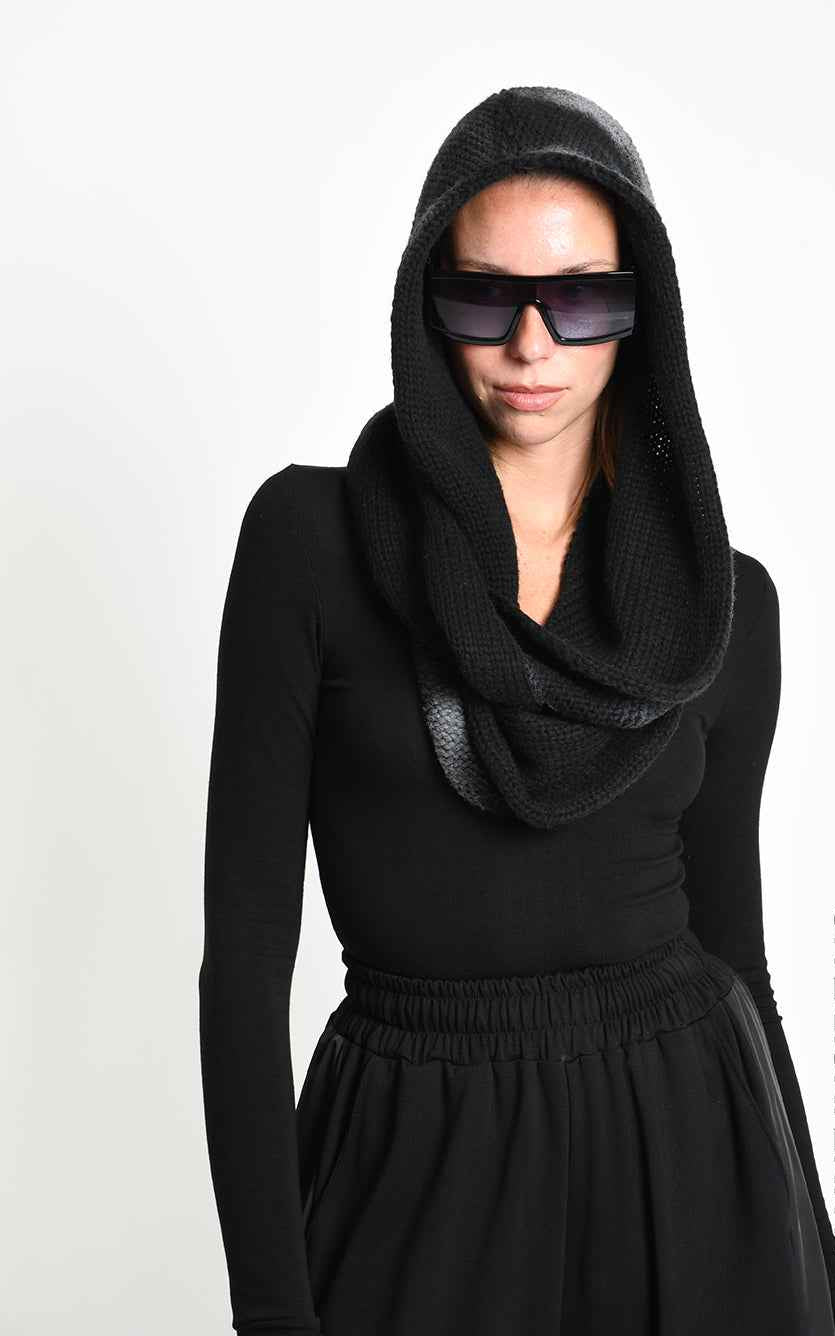 3M M1371 HOOD/SCARF Knitted Fineness 03 Spray Treatment UNISEX M Black