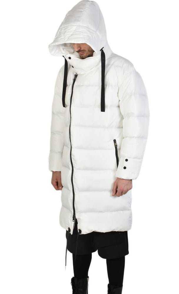 3P WARNING2325 WHITE oversized long Down Jacket