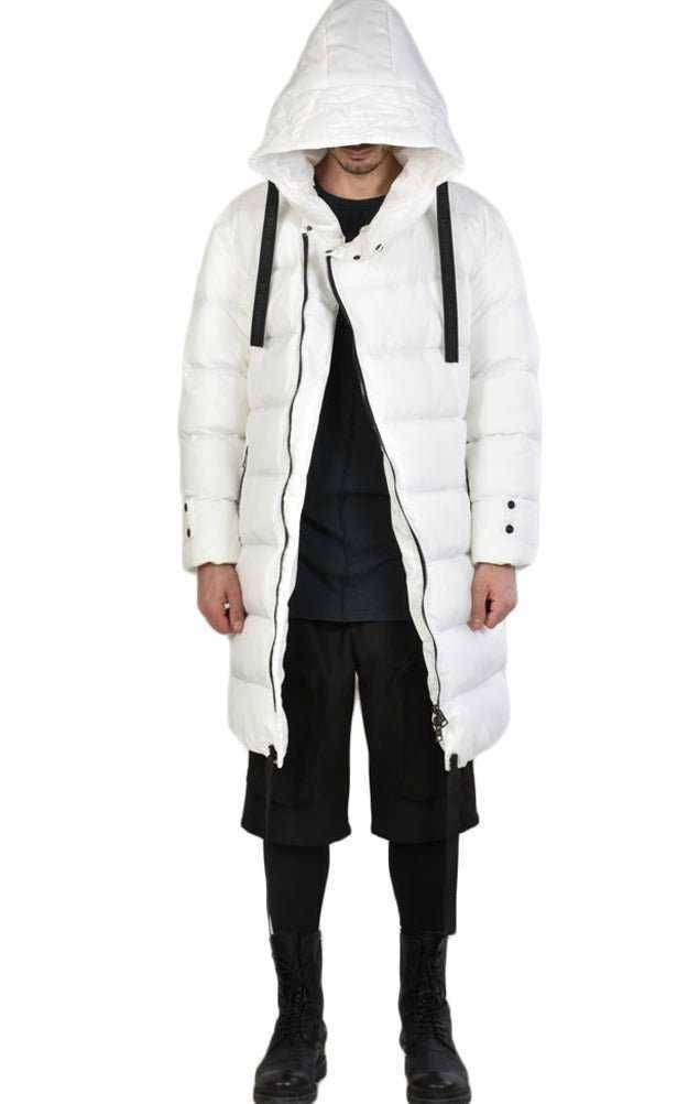 3P WARNING2325 WHITE oversized long Down Jacket