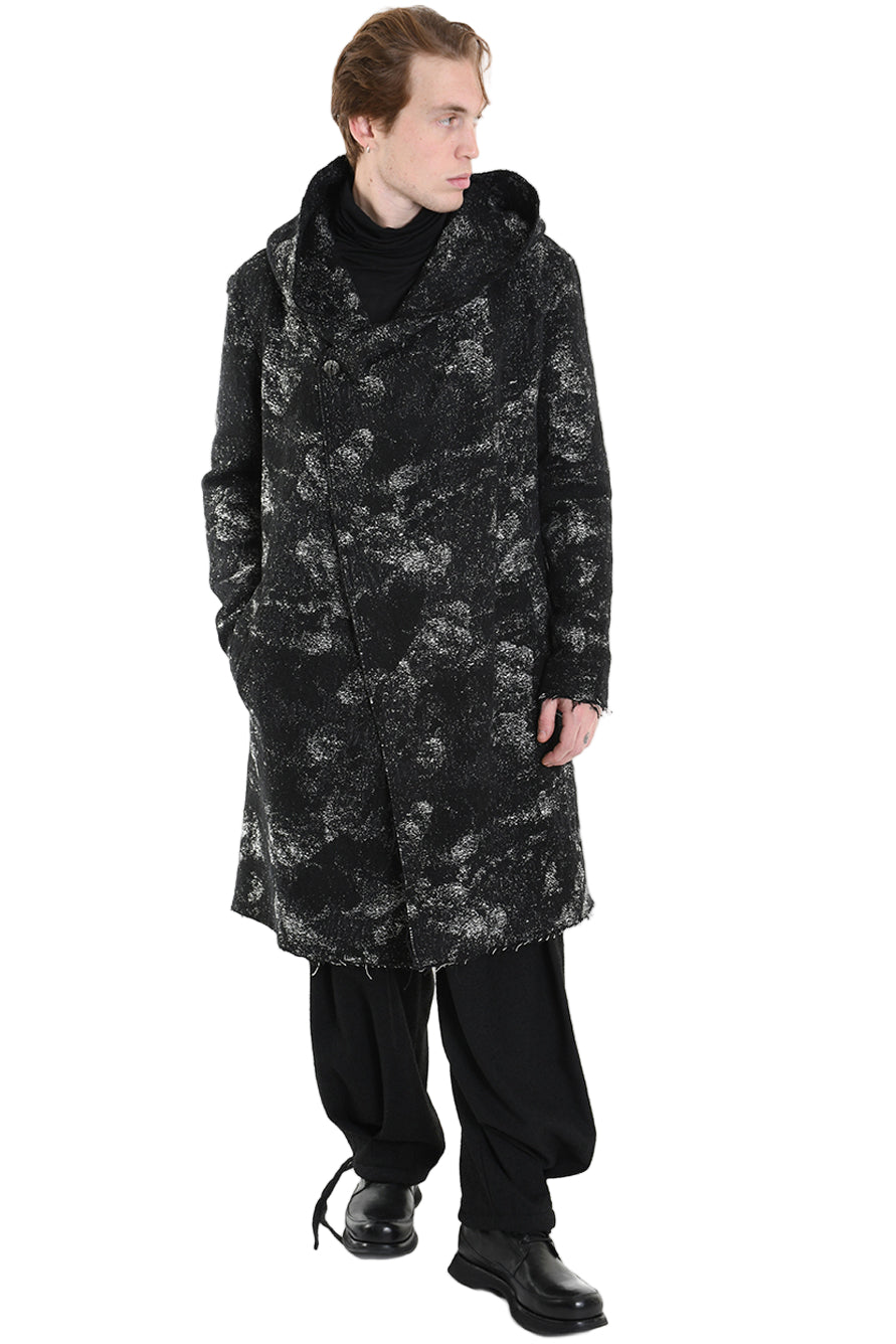 3P M1181 COAT Comfort Hemp-Blend Jacquard Cloth 730gr. Black LA HAINE INSIDE US