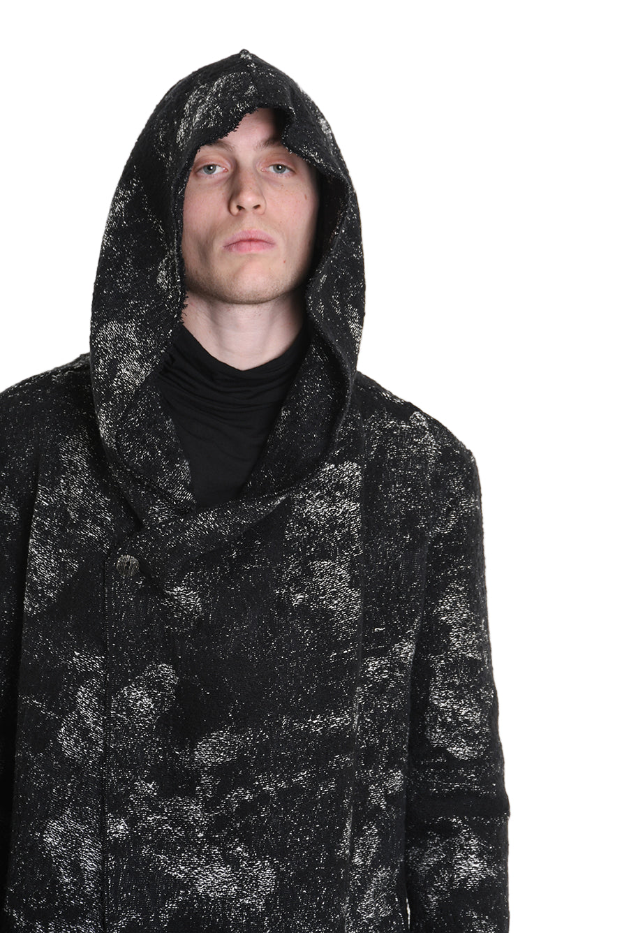 3P M1181 COAT Comfort Hemp-Blend Jacquard Cloth 730gr. Black LA HAINE INSIDE US