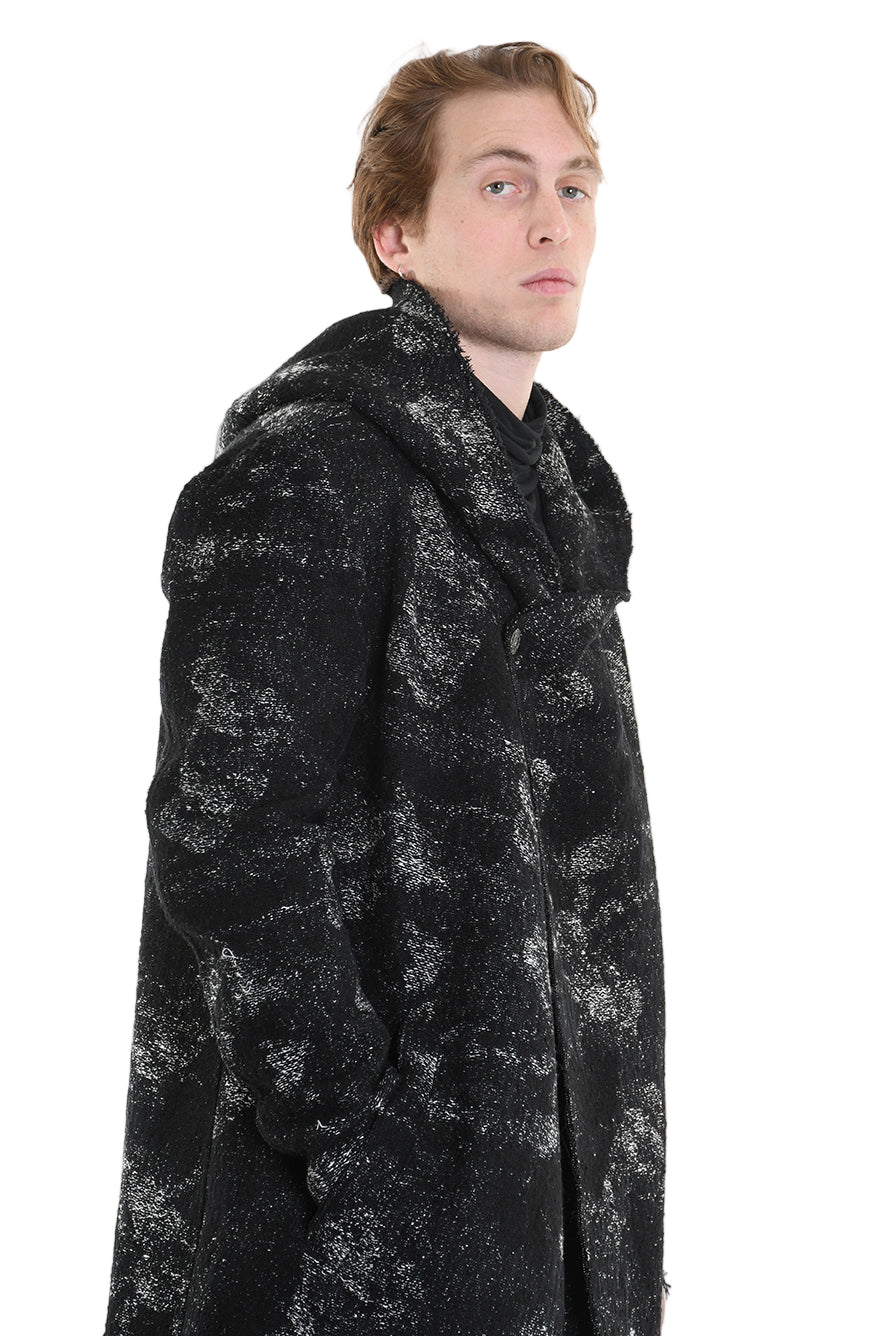 3P M1181 COAT Comfort Hemp-Blend Jacquard Cloth 730gr. Black LA HAINE INSIDE US