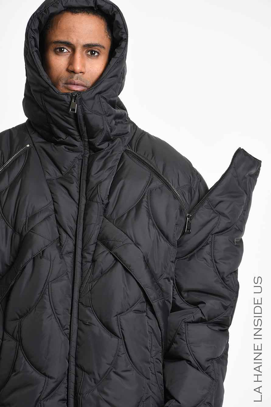 3P M1353 DOWN JACKET Comfort Nylon Quilted Black