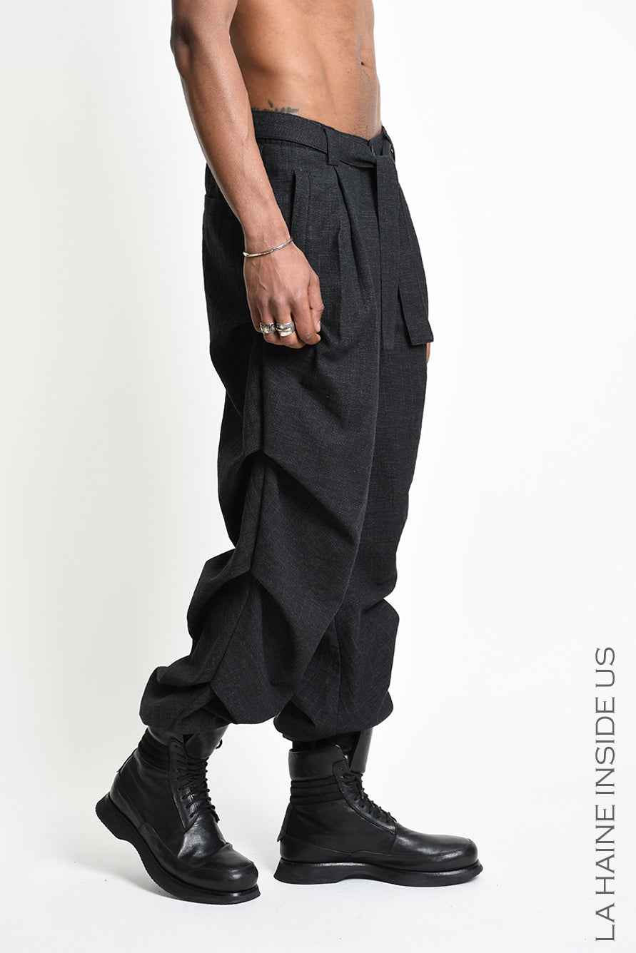 3P M1366 TROUSERS Comfort in Textured Cotton Grey