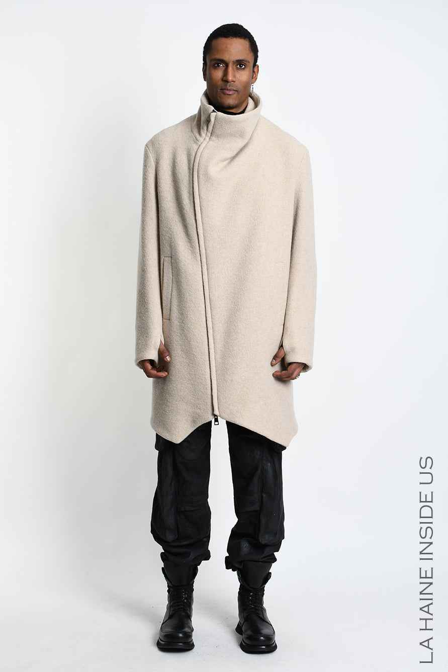 3P M1368 OVERCOAT Comfort Wool Blend Sand