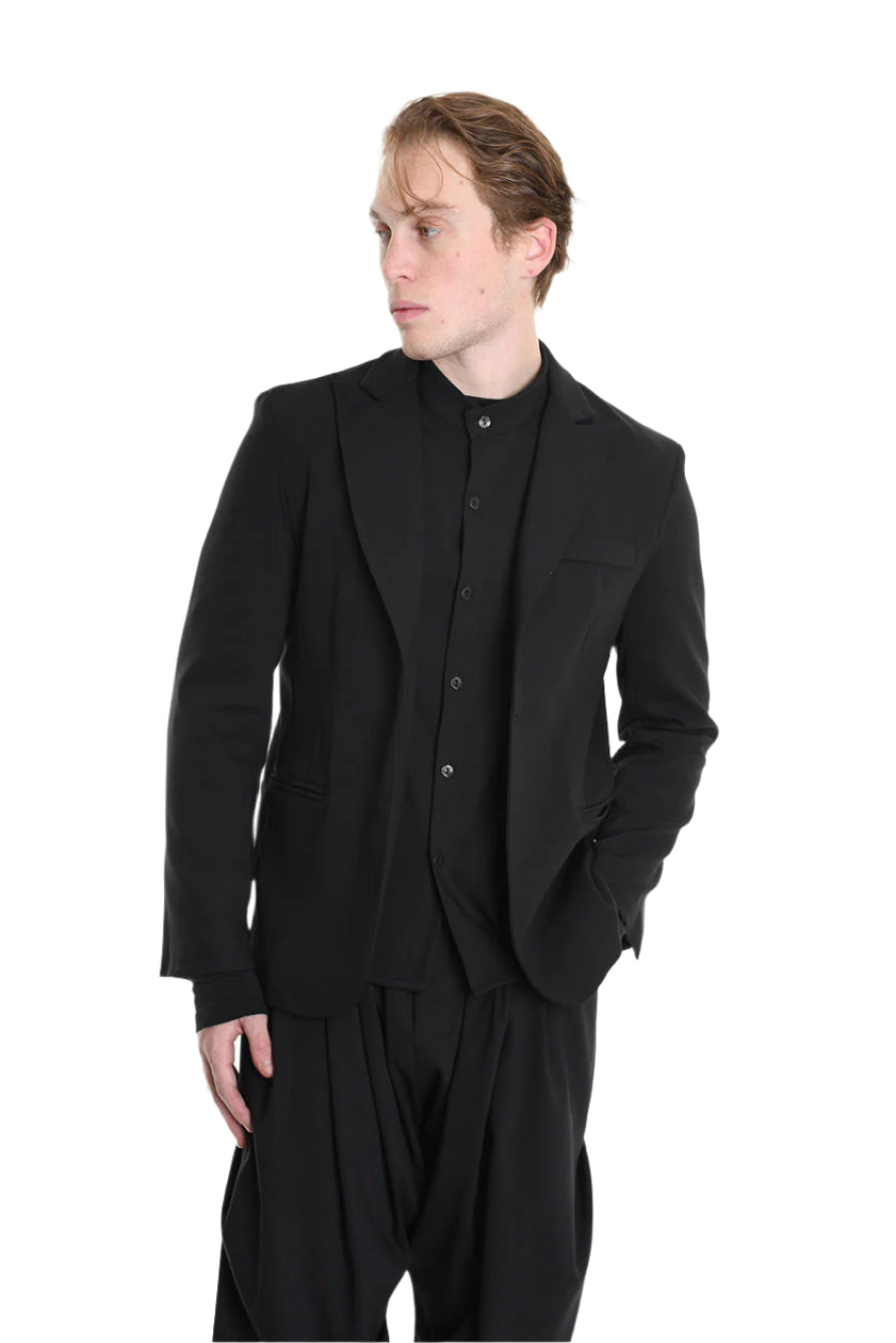 3R M1141 JACKET Regular Fit, Double-Layered in Fluid Fabric, Black. LA HAINE INSIDE US