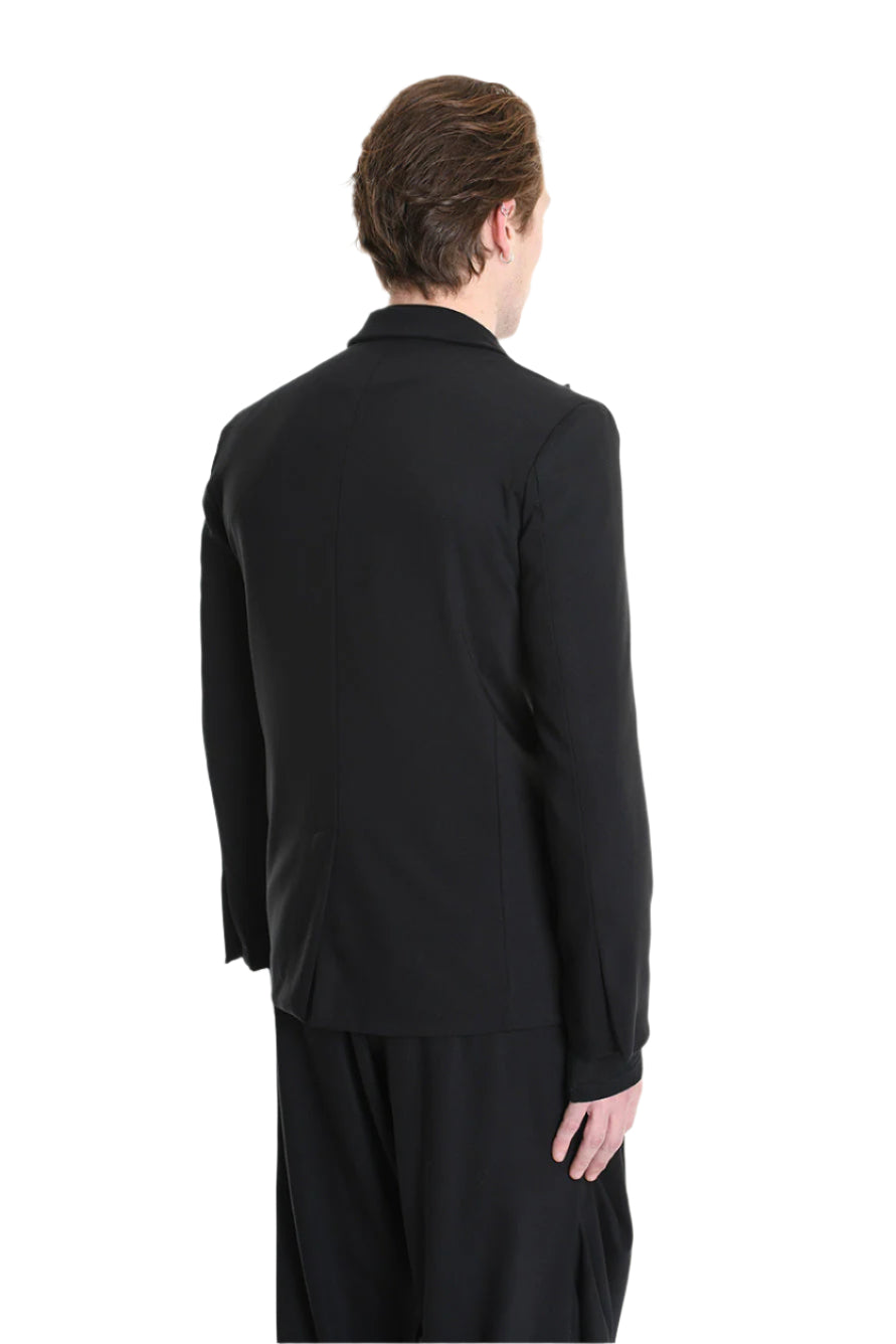 3R M1141 JACKET Regular Fit, Double-Layered in Fluid Fabric, Black. LA HAINE INSIDE US