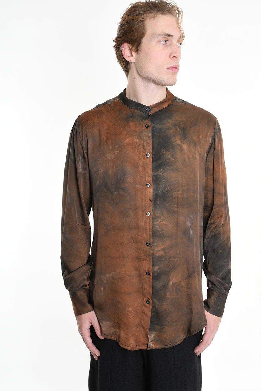 3R M1144 SHIRT Regular Viscose Dyed Black LA HAINE INSIDE US