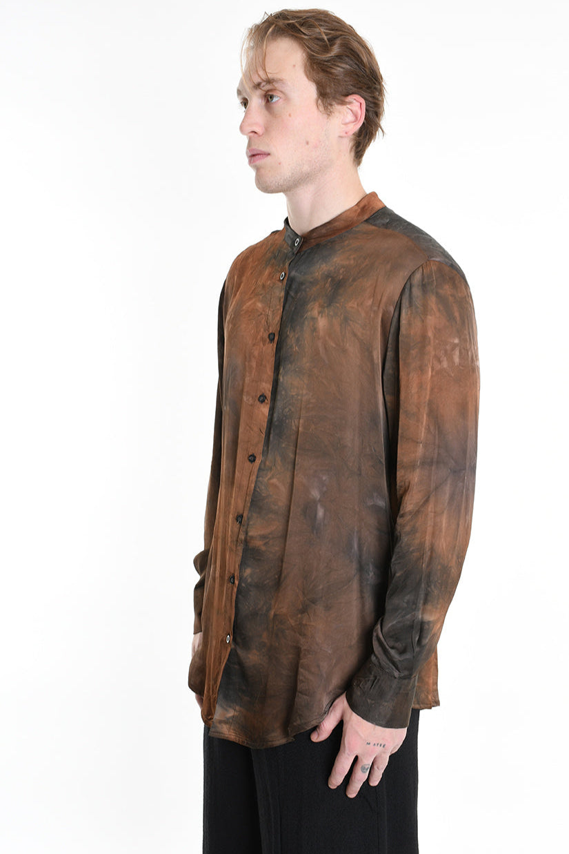 3R M1144 SHIRT Regular Viscose Dyed Black LA HAINE INSIDE US