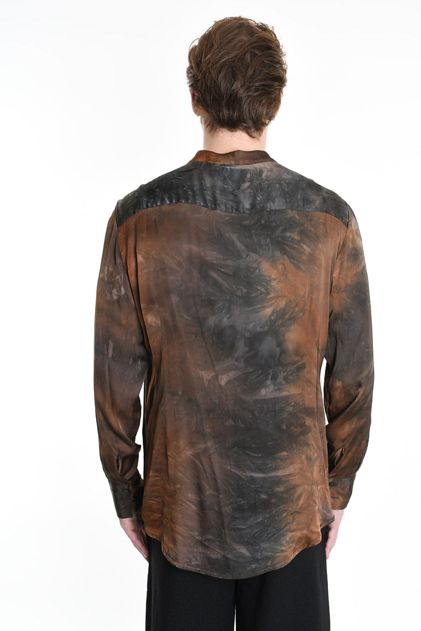 3R M1144 SHIRT Regular Viscose Dyed Black LA HAINE INSIDE US