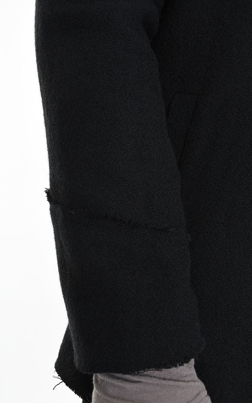 3R M1146 JACKET Regular Fit in Wool-Hemp Blend, Black. LA HAINE INSIDE US