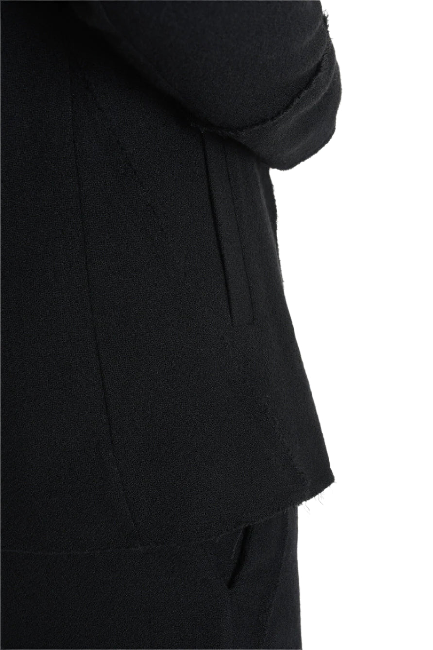 3R M1146 JACKET Regular Fit in Wool-Hemp Blend, Black. LA HAINE INSIDE US