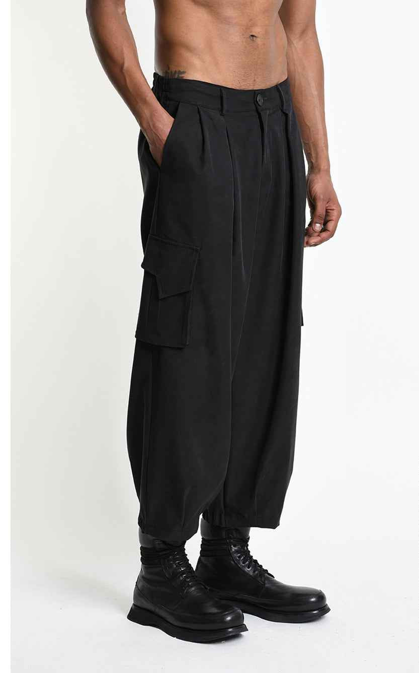 3R M1301 CARGO Oversized Lyocell Black