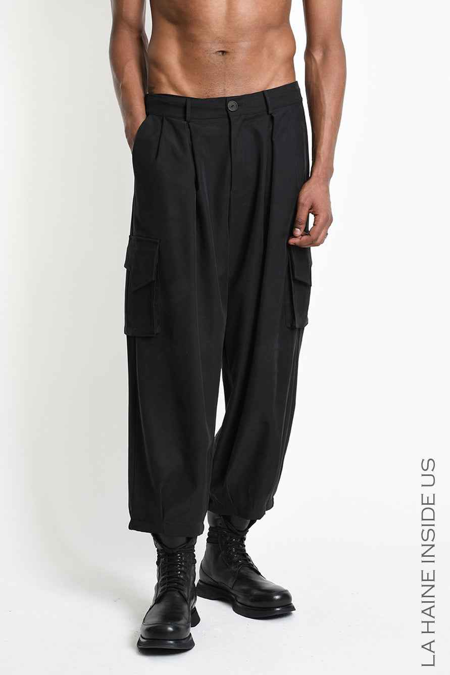 3R M1301 CARGO Oversized Lyocell Black