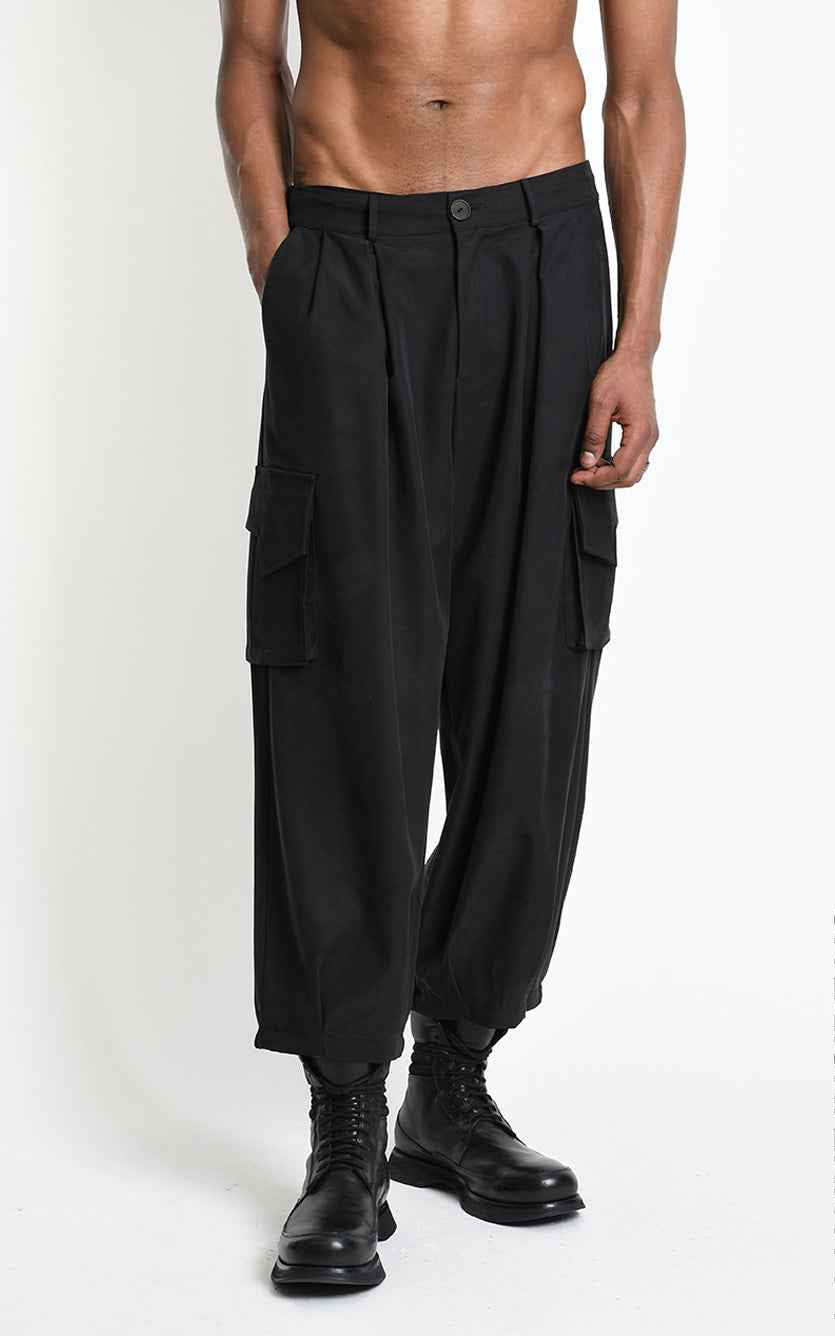 3R M1301 CARGO Oversized Lyocell Black