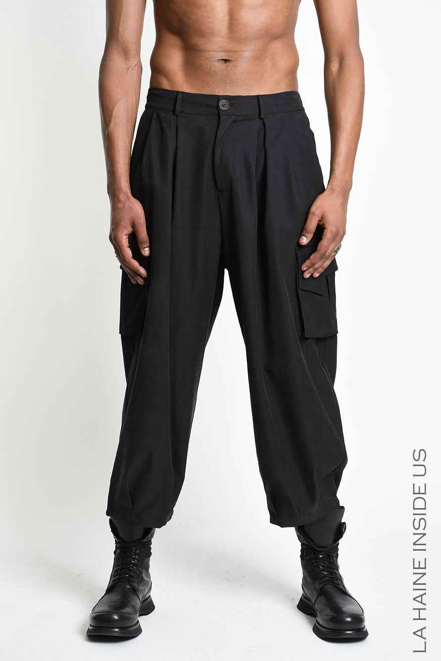 3R M1301 CARGO Oversized Lyocell Black