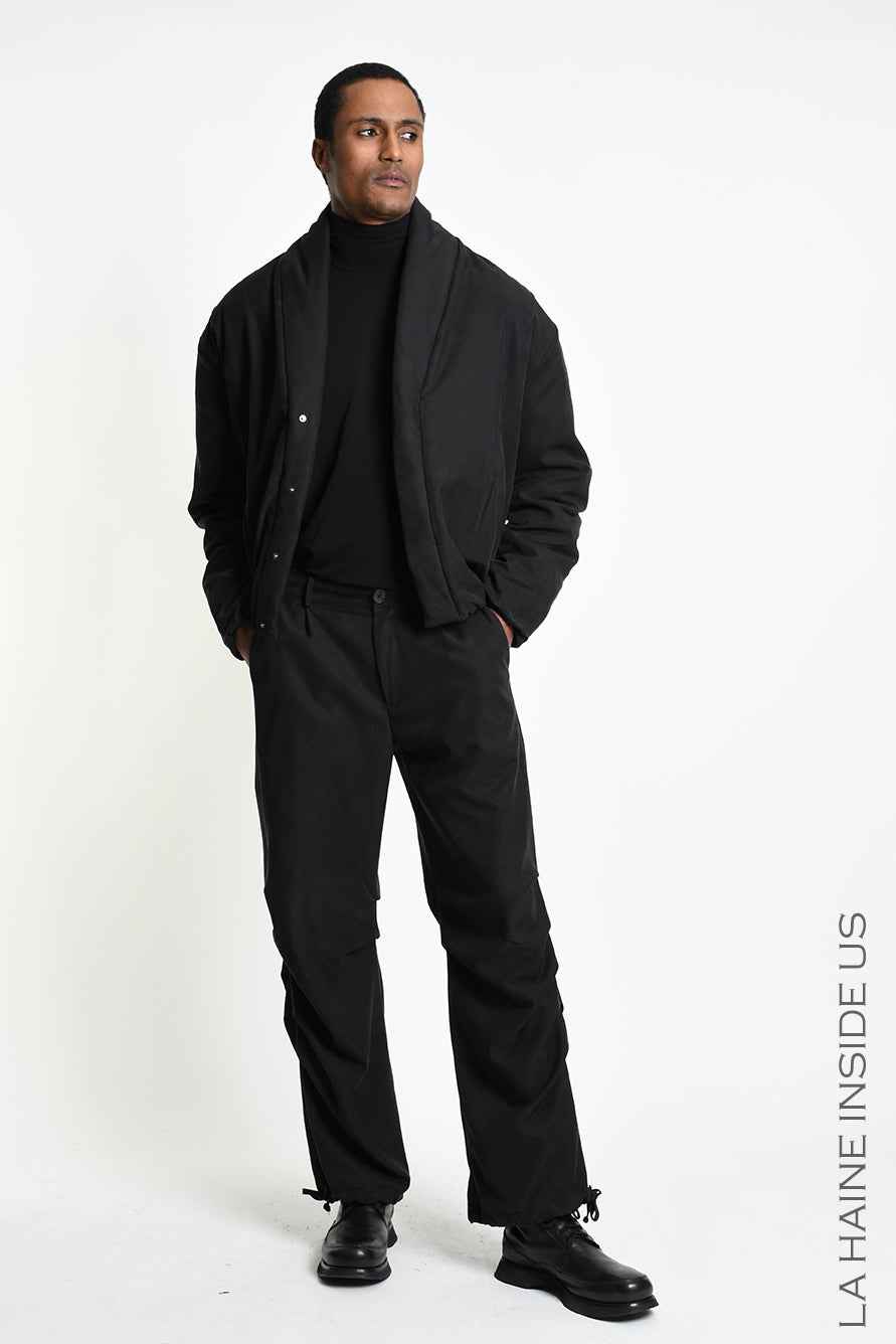 3R M1304 DOWN JACKET Light Crop Comfort Lyocell Black