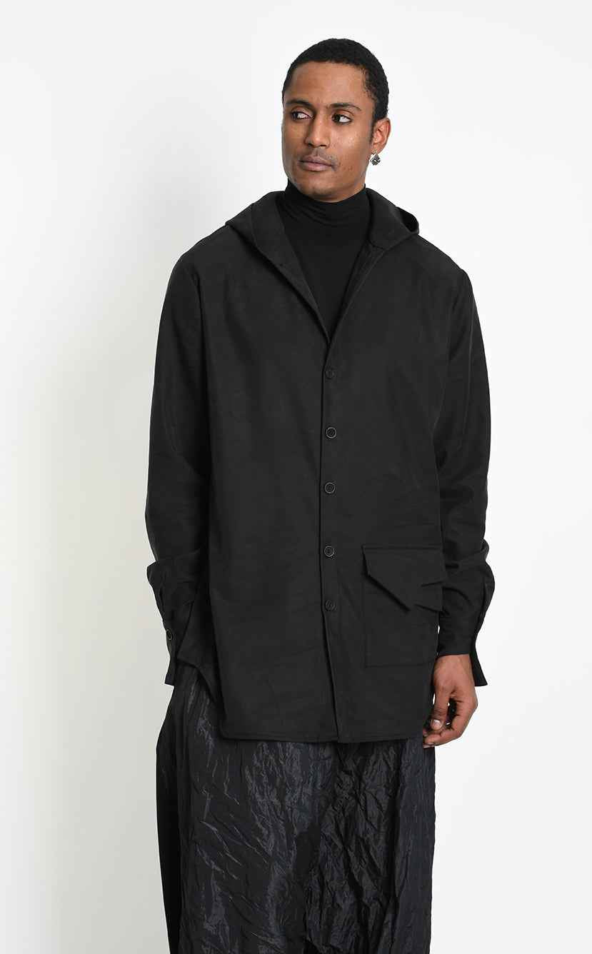 3R M1305 CARDIGAN/Shirt Comfort Lyocell Black