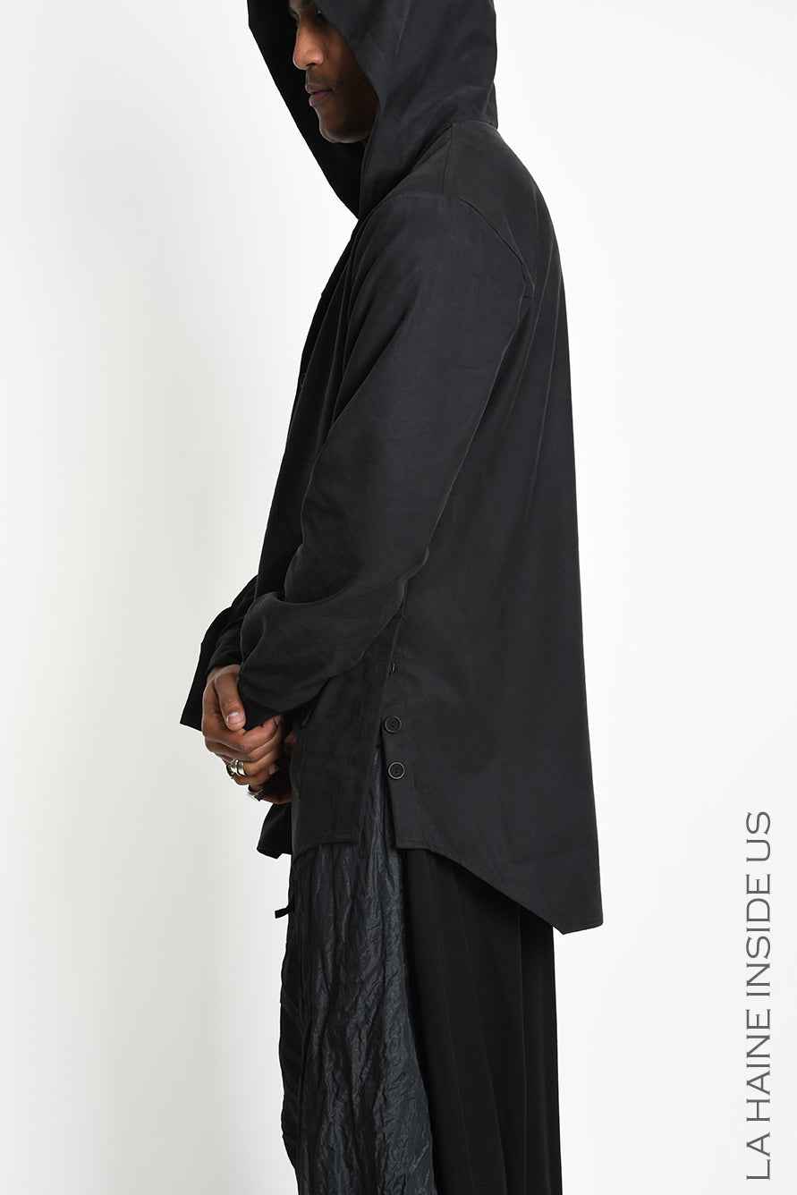 3R M1305 CARDIGAN/Shirt Comfort Lyocell Black