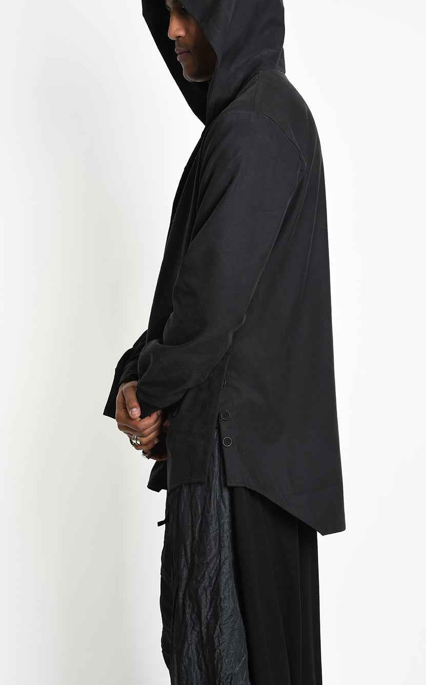 3R M1305 CARDIGAN/Shirt Comfort Lyocell Black