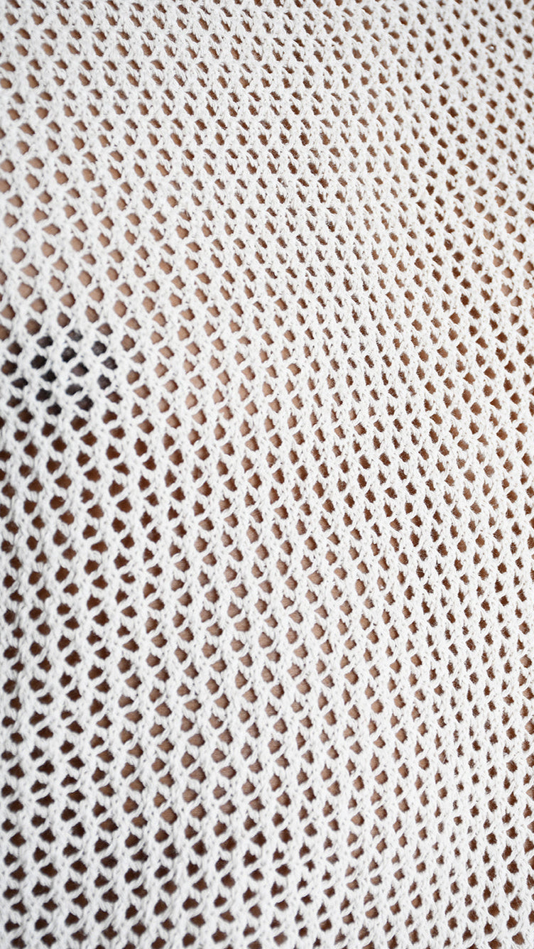 A33V M106125 SWEATER Regular Cotton Net Dyed Cold Ecru