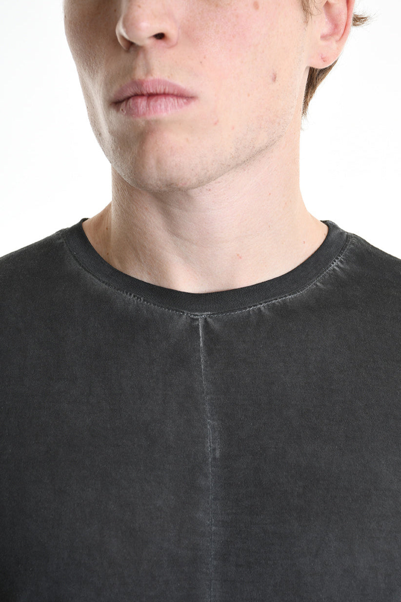 3V M1185 T-SHIRT Regular Lyocell Dyed Cold Black LA HAINE INSIDE US