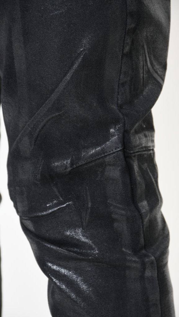 A33X LM21925 JEANS Comfort Cotone Stretch Laminato Nero