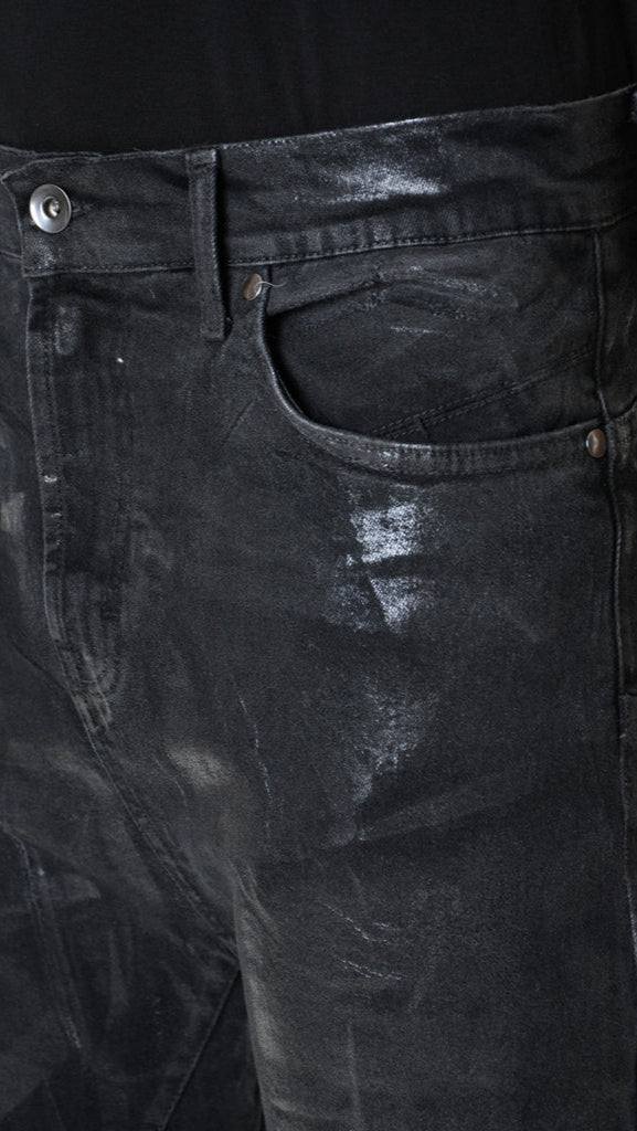 A33X LM21925 JEANS Comfort Cotone Stretch Laminato Nero