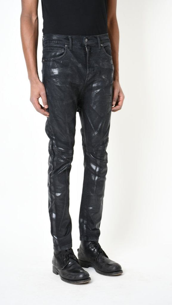 A33X LM21925 JEANS Comfort Cotone Stretch Laminato Nero