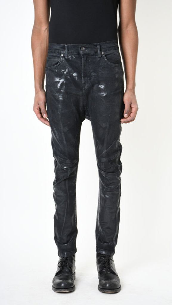 A33X LM21925 JEANS Comfort Cotone Stretch Laminato Nero