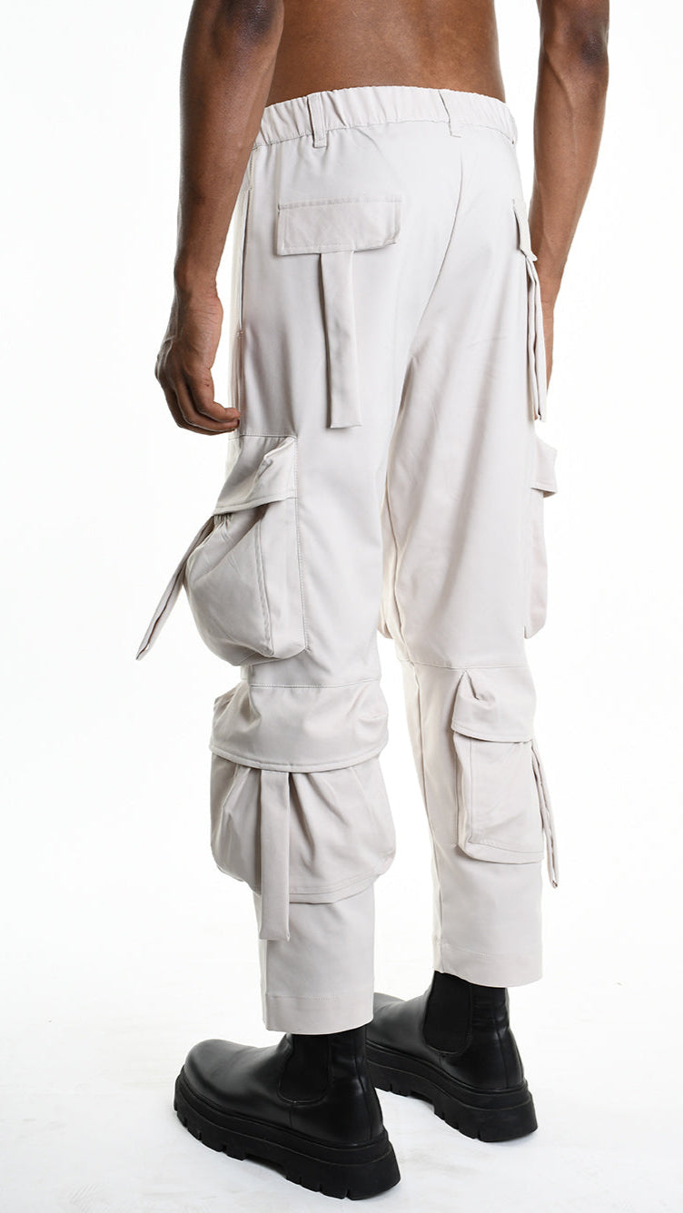 A33Z M100625 TROUSER Cargo Cotton Stretch Ecru