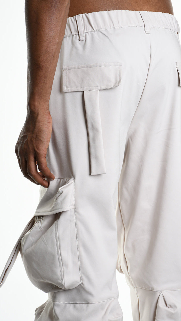 A33Z M100625 TROUSER Cargo Cotton Stretch Ecru