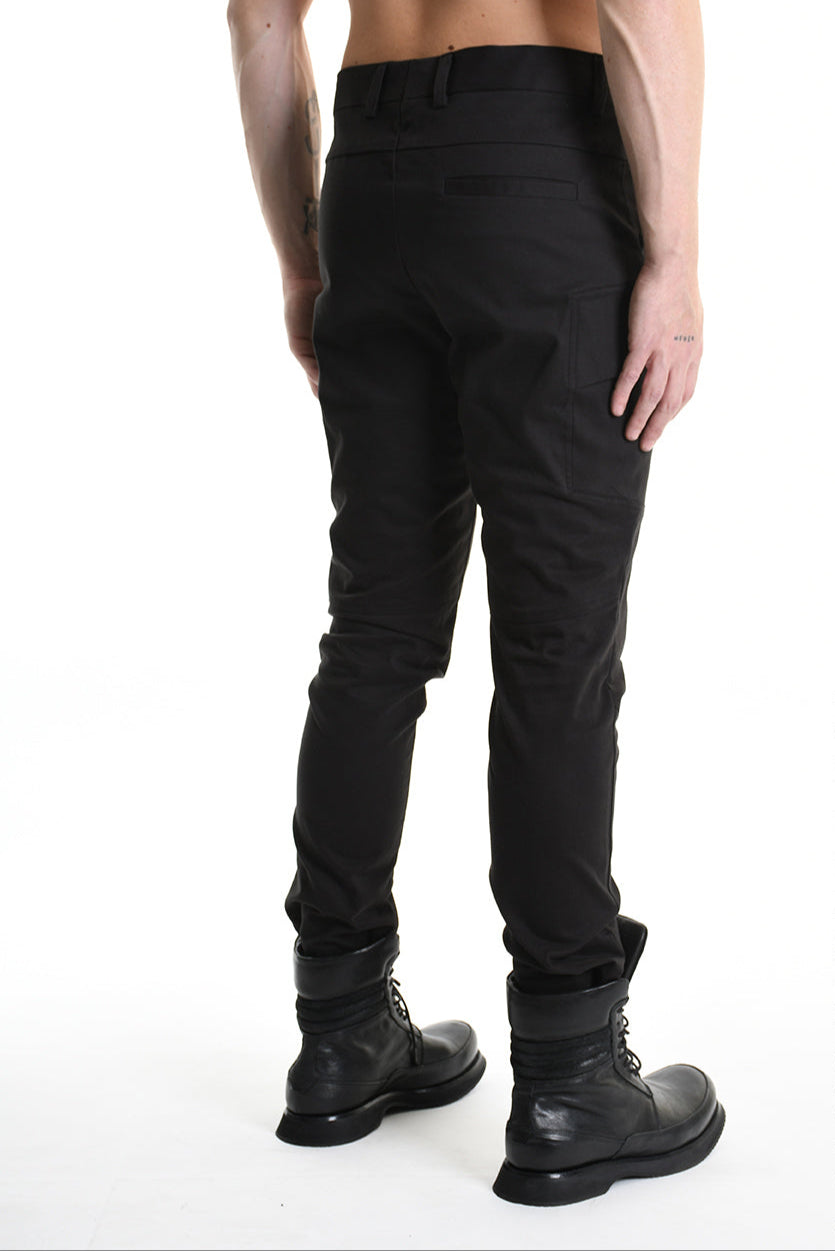 3Z M1109 TROUSER Skinny Cotton Stretch Black MAN LA HAINE INSIDE US