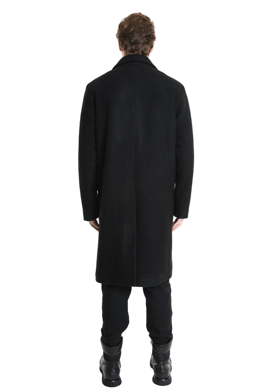 3P M1178 COAT Regular Woven Cloth Fabric Black LA HAINE INSIDE US